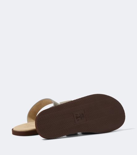 Sandali in suede con logo - Brunello Cucinelli - Modalova
