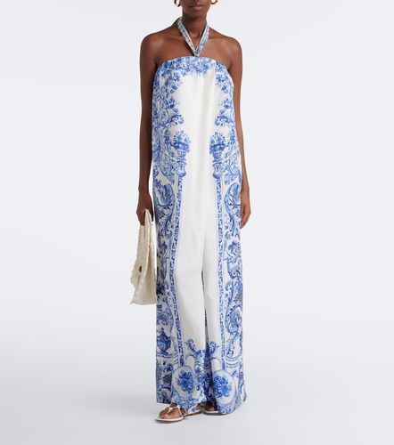 Mono de seda floral con cristales - Camilla - Modalova