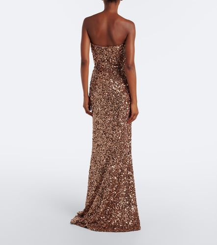 Sequined strapless bustier gown - Elie Saab - Modalova