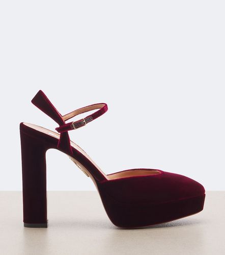 Salones con plataforma Amira de terciopelo - Aquazzura - Modalova