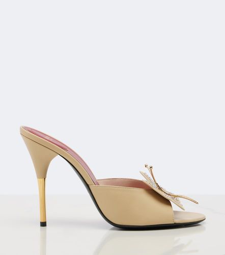 Flutterby embellished leather mules - Valentino Garavani - Modalova