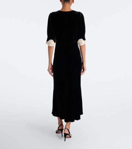 Abito midi Simone in velluto con pizzo - Rixo - Modalova