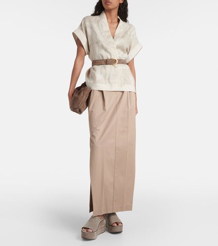 Suede platform slides - Brunello Cucinelli - Modalova