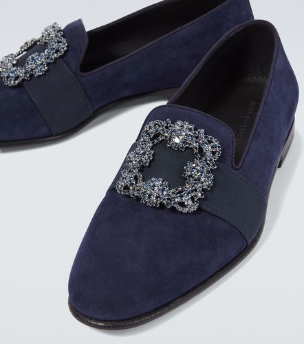 Carlton embellished suede loafers - Manolo Blahnik - Modalova