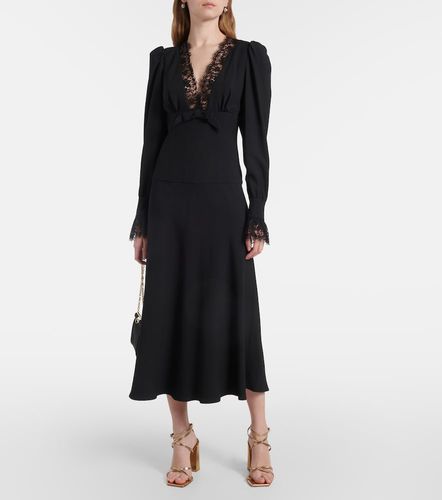 Vestido midi Envers de satén con encaje - Alessandra Rich - Modalova