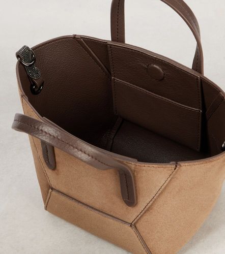 Borsa BC Duo Mini in suede con monili - Brunello Cucinelli - Modalova