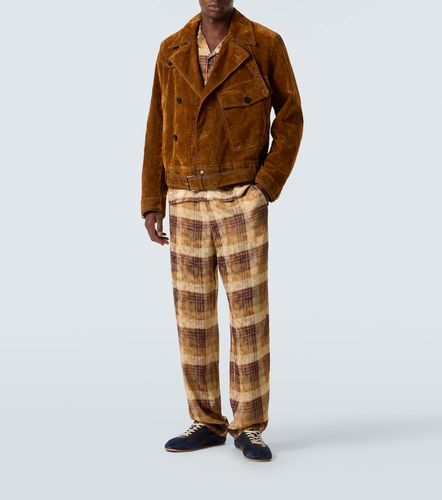 Checked jacquard straight pants - Dries Van Noten - Modalova