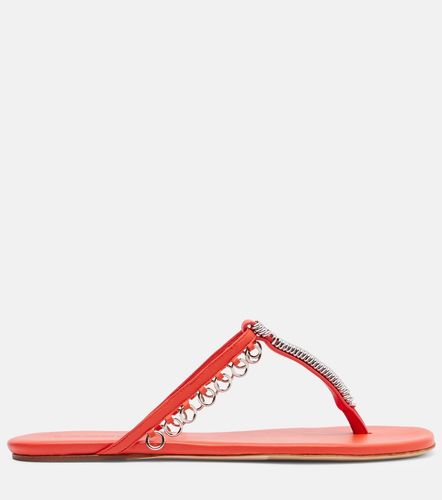 Pierced embellished leather thong sandals - Christopher Esber - Modalova