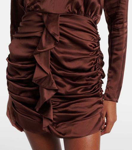 Ruffled satin minidress - Poupette St Barth - Modalova