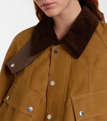 Corduroy-trimmed cropped cotton jacket - JW Anderson - Modalova