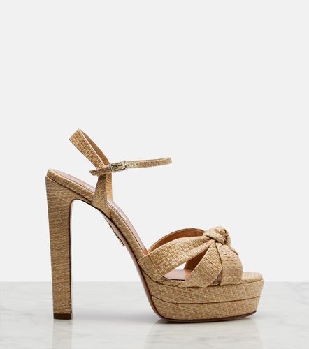 Nina raffia platform sandals - Aquazzura - Modalova