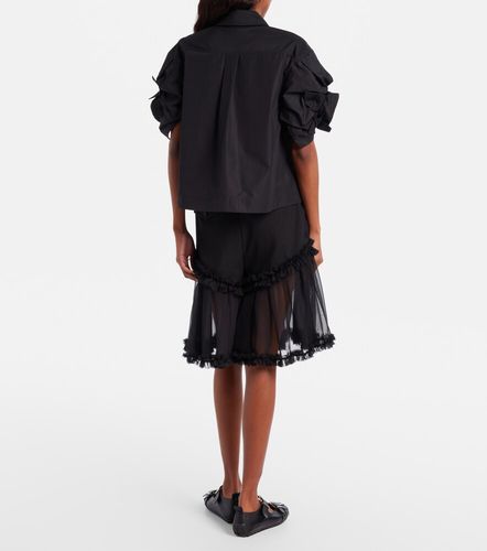 Ruffled tulle and wool shorts - Noir Kei Ninomiya - Modalova