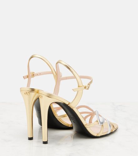 Bow metallic leather sandals - Valentino Garavani - Modalova