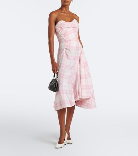 Spiral checked wool-blend bustier dress - Vivienne Westwood - Modalova