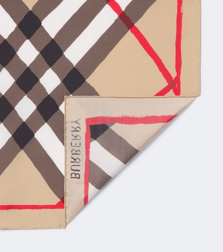 Check silk poplin scarf - Burberry - Modalova