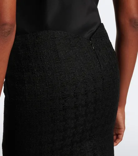 Wool and mohair tweed pencil skirt - McQueen - Modalova
