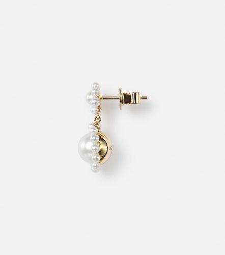 Pendiente Deux Jeanne de oro amarillo de 14 ct con perlas - Sophie Bille Brahe - Modalova