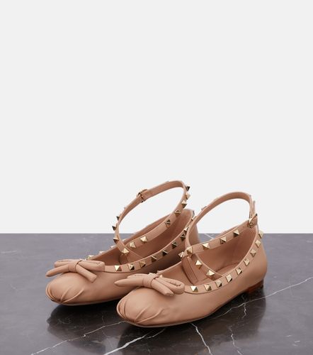 Bailarinas Rockstud de piel - Valentino Garavani - Modalova