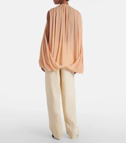 Blusa en chifón de seda drapeada - Stella McCartney - Modalova