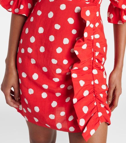Polka-dot ruffled minidress - Adriana Degreas - Modalova