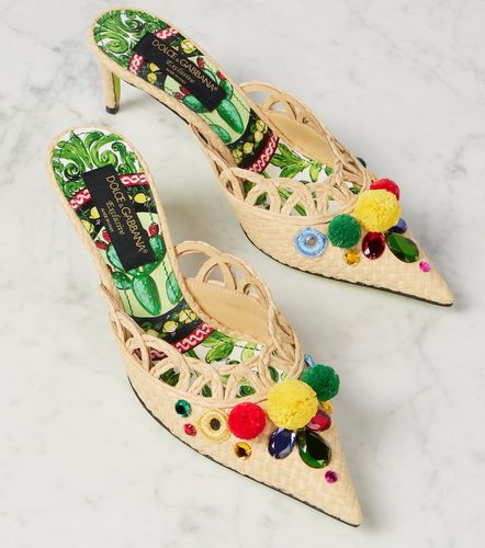 Mules Pointy 60 in rafia - Dolce&Gabbana - Modalova