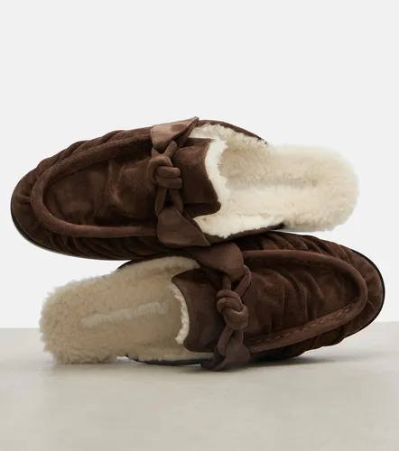 Astaire shearling-lined suede mules - Bottega Veneta - Modalova