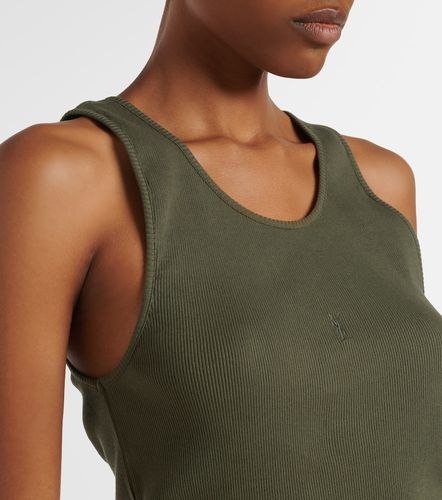 Cassandre cotton jersey tank top - Saint Laurent - Modalova