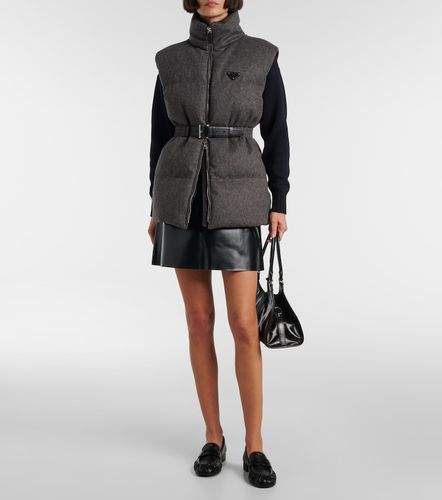 Prada Belted virgin wool down vest - Prada - Modalova