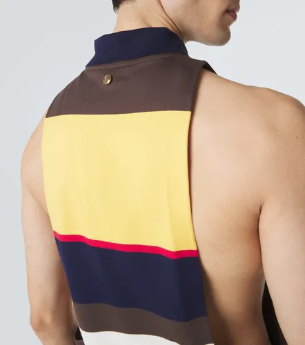 Tank top de algodón a rayas - Versace - Modalova