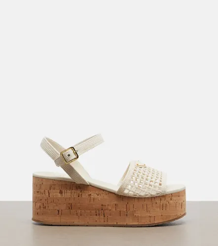 Prada Crochet platform sandals - Prada - Modalova