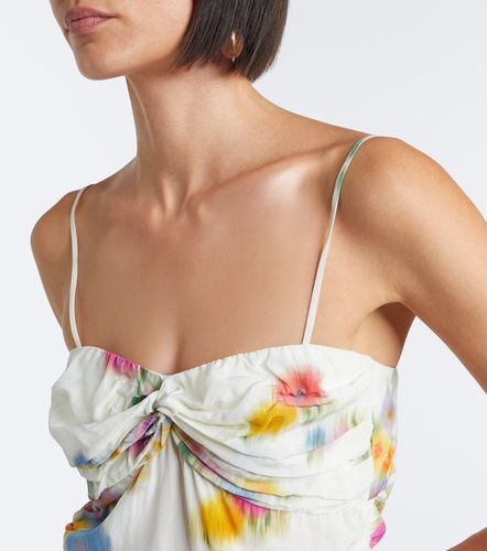 Floral gathered satin top - Marant Etoile - Modalova