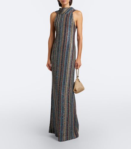 Vestido largo de lamé a rayas con lentejuelas - Missoni - Modalova
