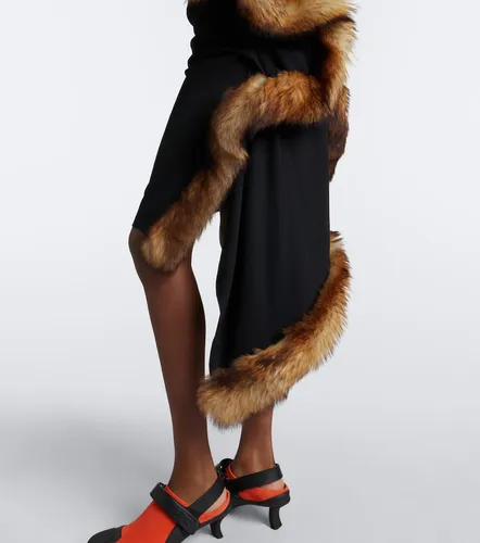 Loewe Midikleid mit Shearling - Loewe - Modalova