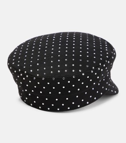 Embellished wool baker boy cap - Ruslan Baginskiy - Modalova