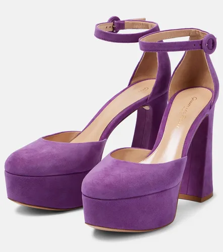 Vernice platform suede pumps - Gianvito Rossi - Modalova