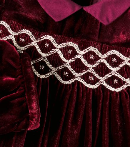 Bebé - vestido Trinité de terciopelo - Bonpoint - Modalova
