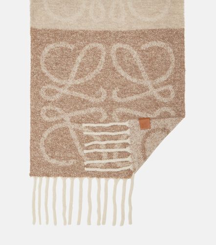 Bufanda de lana y alpaca con anagrama - Loewe - Modalova