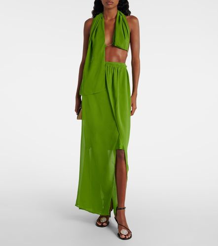 Open-back silk georgette top - Christopher Esber - Modalova