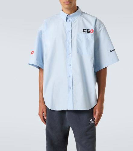 Camisa oversized de popelín de algodón - Balenciaga - Modalova