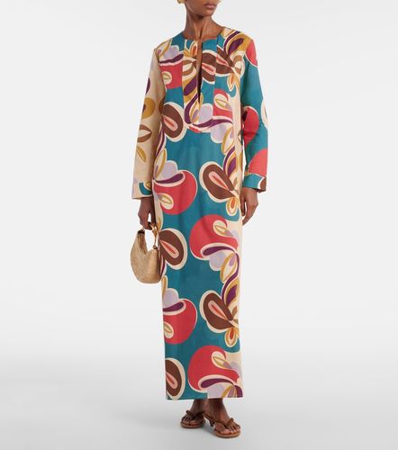 Printed cotton-blend kaftan - Adriana Degreas - Modalova