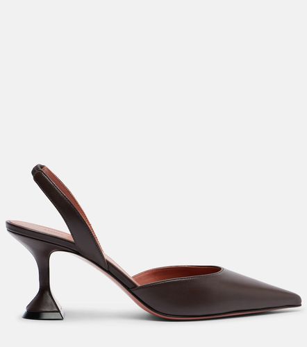 Holli 70 leather slingback pumps - Amina Muaddi - Modalova