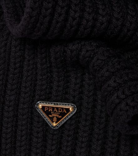 Sciarpa in lana vergine a coste - Prada - Modalova