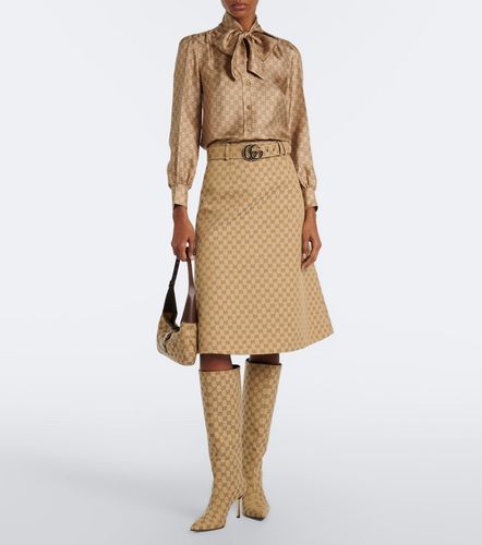 Bombshell GG canvas knee-high boots - Gucci - Modalova