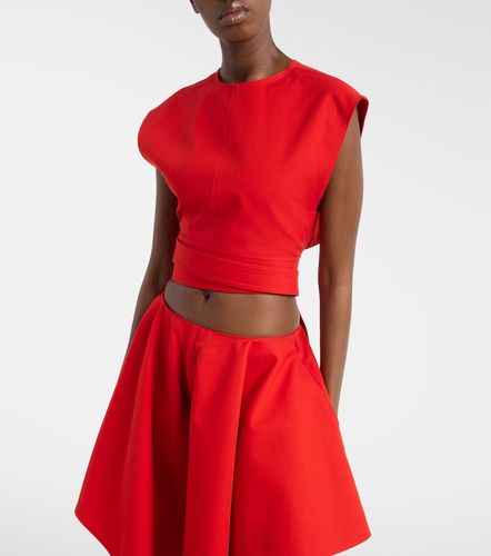 Alaïa Crop top de gabardina de algodón - Alaia - Modalova