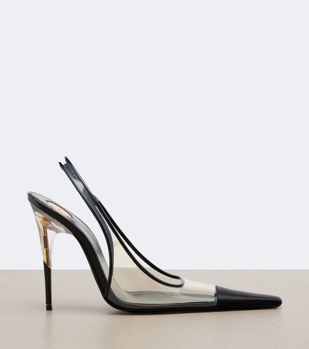 Romy TPU and satin slingback pumps - Saint Laurent - Modalova