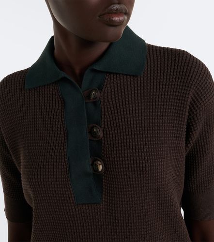 Polo in misto cotone e cashmere a nido d'ape - JW Anderson - Modalova