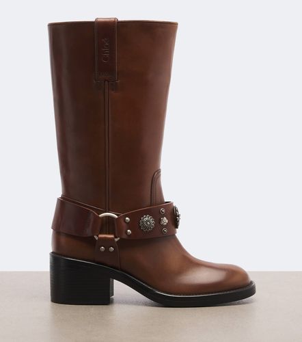 Dakota studded leather knee-high boots - Chloe - Modalova
