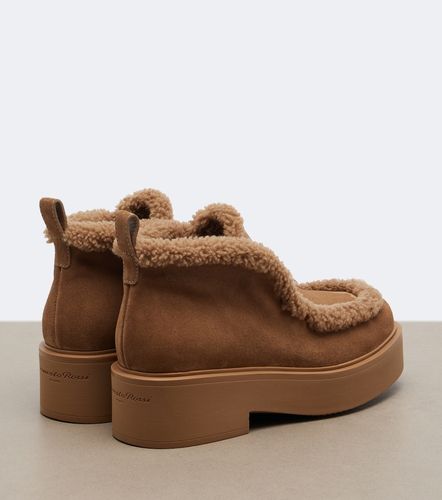 Stivaletti Yari in suede con shearling - Gianvito Rossi - Modalova