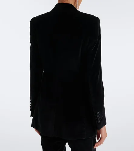 Cotton and silk-blend velvet tuxedo jacket - Dolce&Gabbana - Modalova