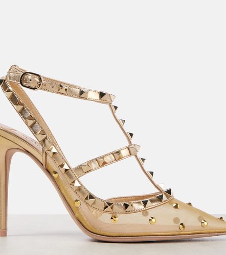 Pumps Rockstud 105 in mesh e pelle - Valentino Garavani - Modalova
